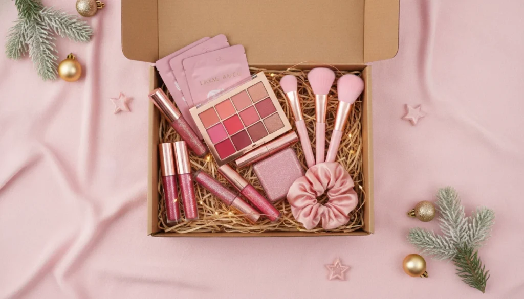 Коледна beauty кутия с гримове – подарък за Коледа на момиче